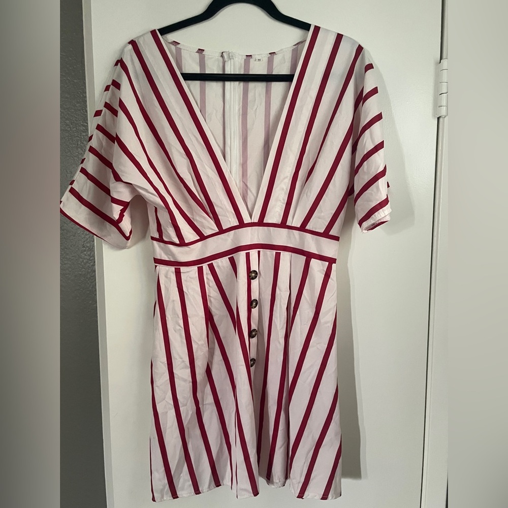 Low cut stripe dress (size m)